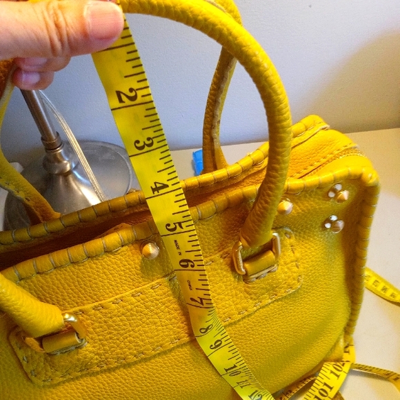 Fendi Selleria Leather Satchel Yellow - Picture 6 of 9
